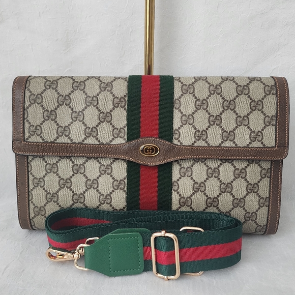 Auth Gucci Sherry Line Clutch to Crossbody - Picture 1 of 9